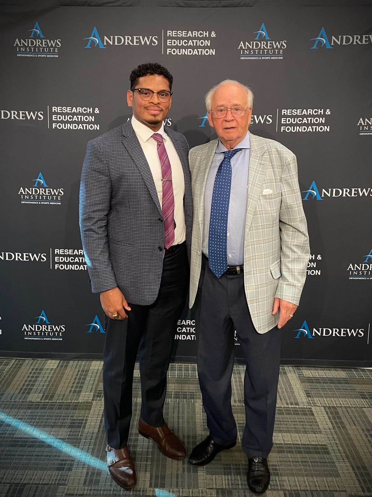 Dr. Louis Day during his orthopedic sports medicine fellowship at the Andrews Institute